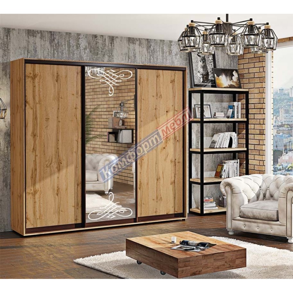 Шкаф-купе (Двери ДСП + зеркало)